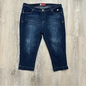 Apple Bottom Blue Denim Cropped Jeans